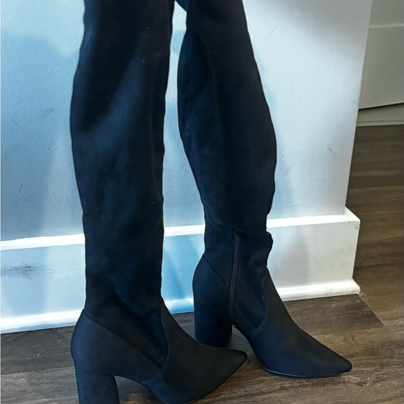 BERKLEIGH Black Women Steve Madden Black Over the Knee Boots